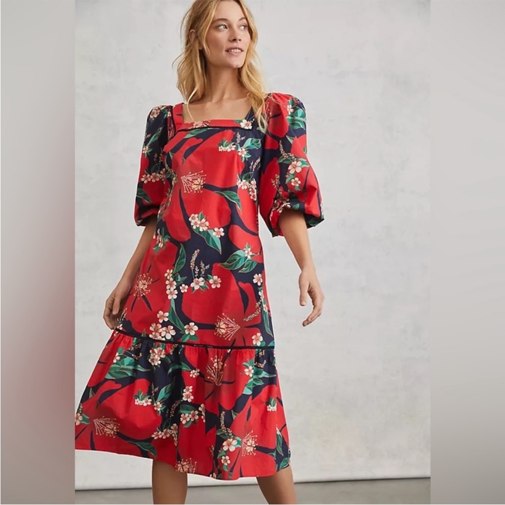 Farm Rio for Anthro Jamila Midi Dress